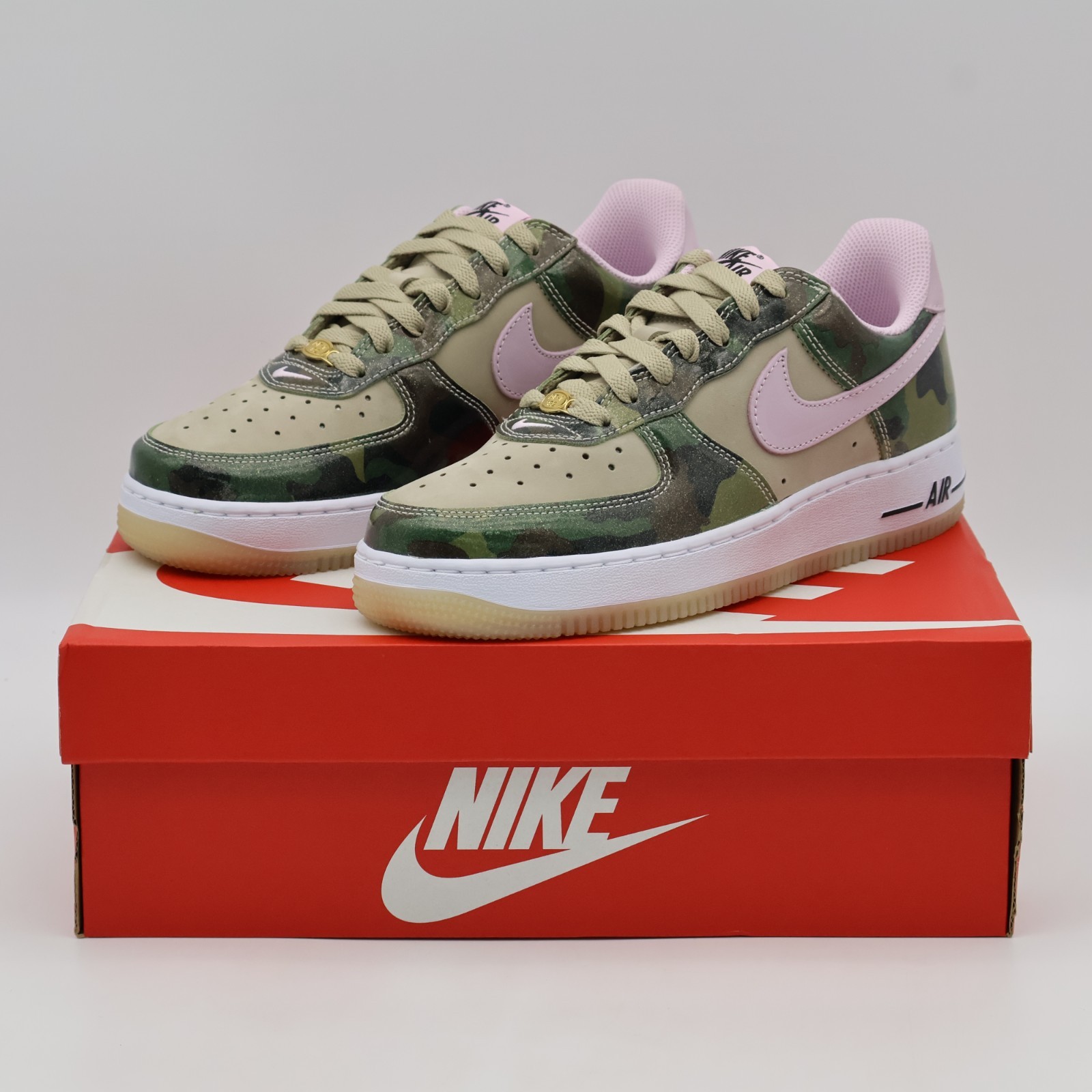 Nike Air Force 1 Low Retro Patent Camo Pink Mens Sneakers HQ1967-200
