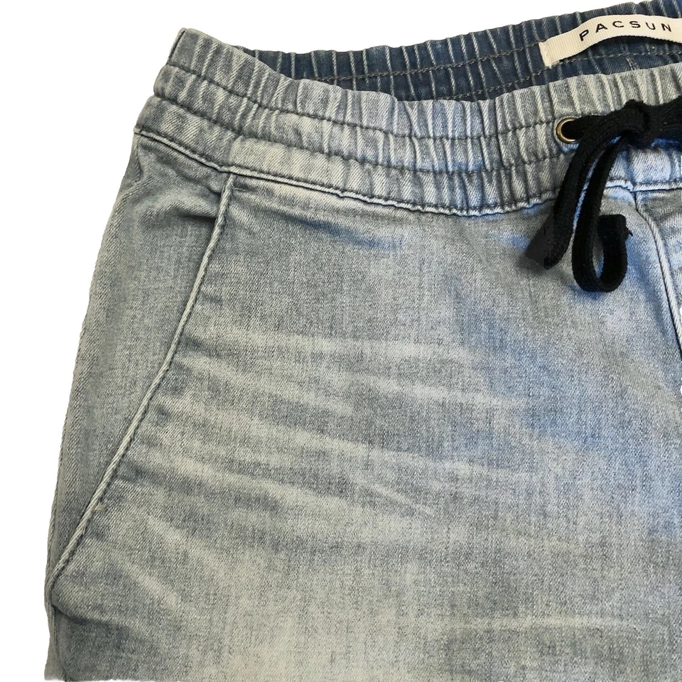 De Colección Pacsun Para Hombres Pequeños Azul Claro Carga Pantalones Vaqueros Utilidad Elásticos  Foto 4 de 4