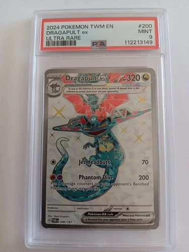 2024 Pokemon Twighlight Masquerade Dragapult EX Ultra Rare 200/167 PSA 9 MINT