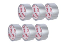 DRW Nastro adesivo in alluminio con strato Pet 6 pezzi 48 mm x 10 m