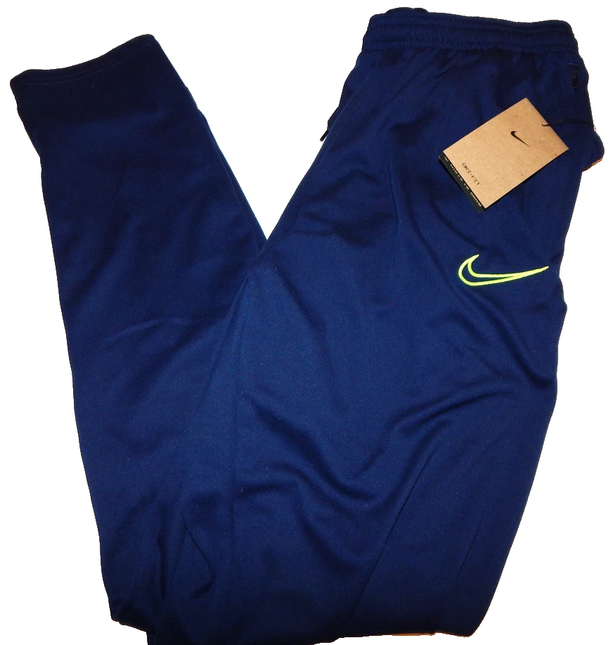 Nike Academy Dri-Fit Men's Soccer / Track Pants Size S DA2800-492 Dark Blue Volt