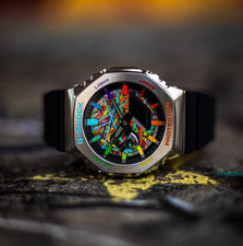 1 di 1 Limited | Artista dipinto a mano G-SHOCK GM-2100 | Rainbow Chaos