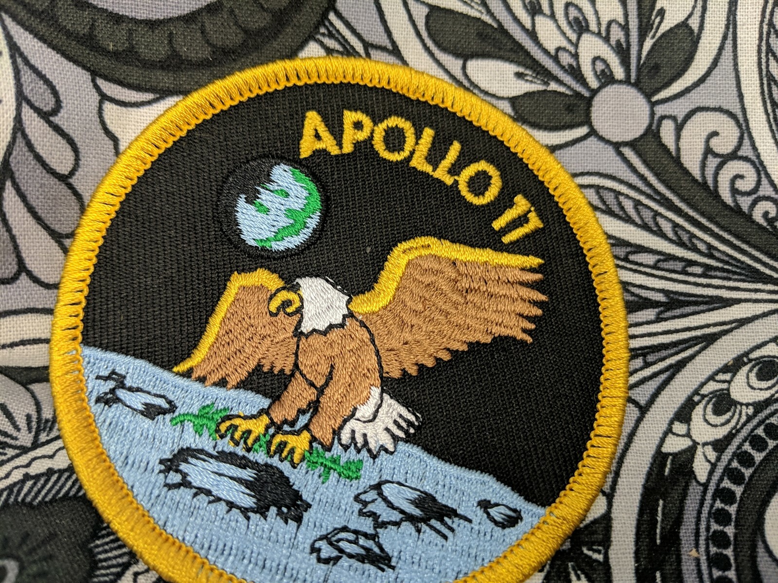 Authentic Apollo 11 AB Emblem Nasa SPACE Mission PATCH Armstrong-Aldrin-Collins