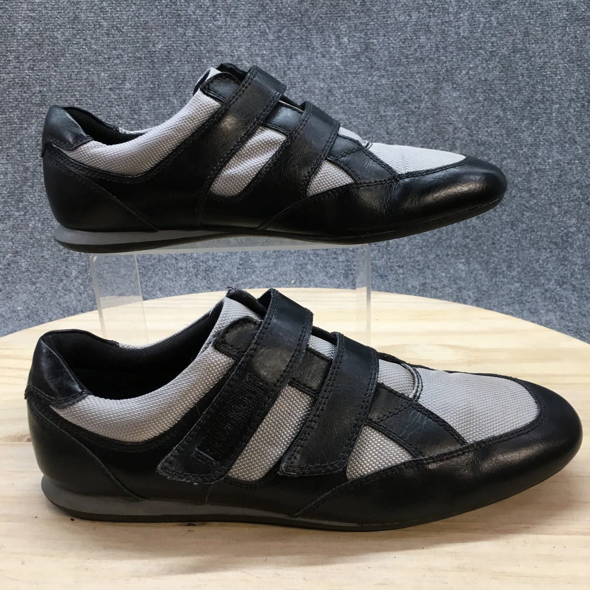 Calvin Klein Shoes Mens 10.5 Chant Low Top Sneakers Black Snap