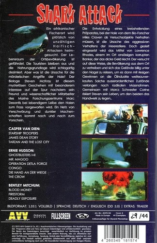 Shark Attack (1999) Large Hardbox -Grobe Hartbox Region 2 English language - Picture 6 of 6