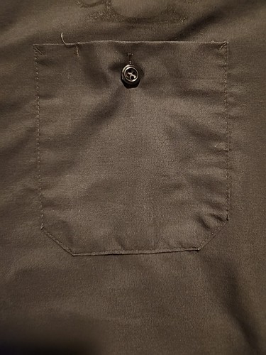 Vintage Red Kap Biker Work Shirt - Men's Large, Short Sleeve Button Up Shirt - Picture 7 of 12