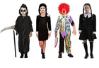 Kids Halloween Fancy Dress Costume Scary Clown Wednesday Addams Black Reaper
