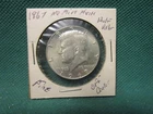 1967 P Kennedy Half Dollar 40% Silver Coin Fine - Off Center/Feeder Finger Error