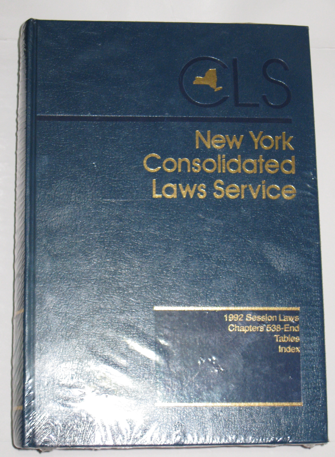 CLS NEW YORK CONSOLIDATED LAWS SERVICE 1992 SESSION LAWS HARDCOVER BOOK