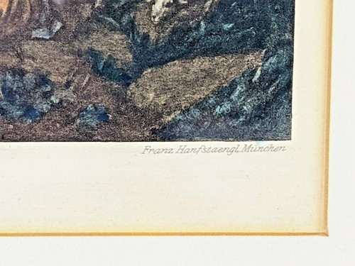 Franz Hanfstaengl Munchen 19 c. Hand Colored Engraving after Nicolas Lancret "Le - Picture 5 of 7
