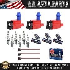 3 Energy Ignition Coil & 6 NGK Spark Plug & 6 Connector for Lexus IS300 UF228