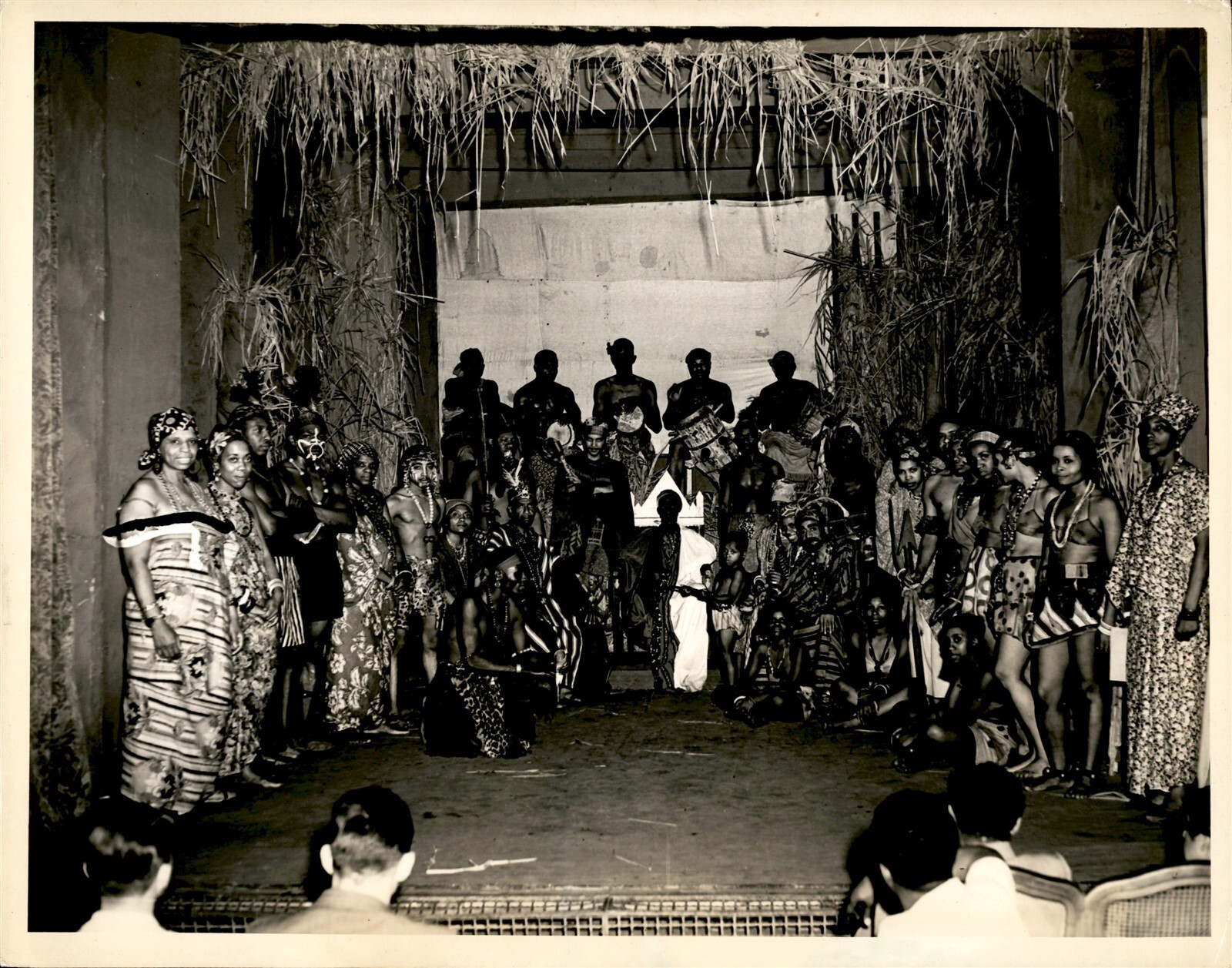 GA176 Original Underwood Photo AFRICAN DANCE DRAMA Davenport Theatre Show Drums