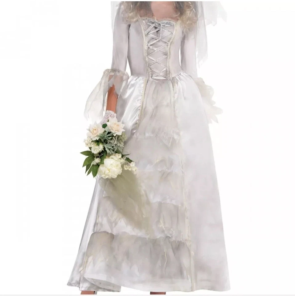 Disfraz de novia fantasma de Halloween talla adulto estándar vestido elegante Foto 3 de 4