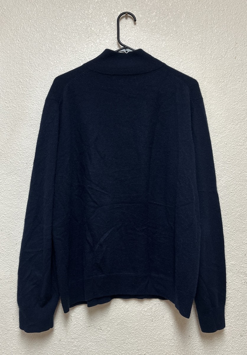 The Cashmere Project 100% Cashmere Blue 1/4 Zip Long Sleeve