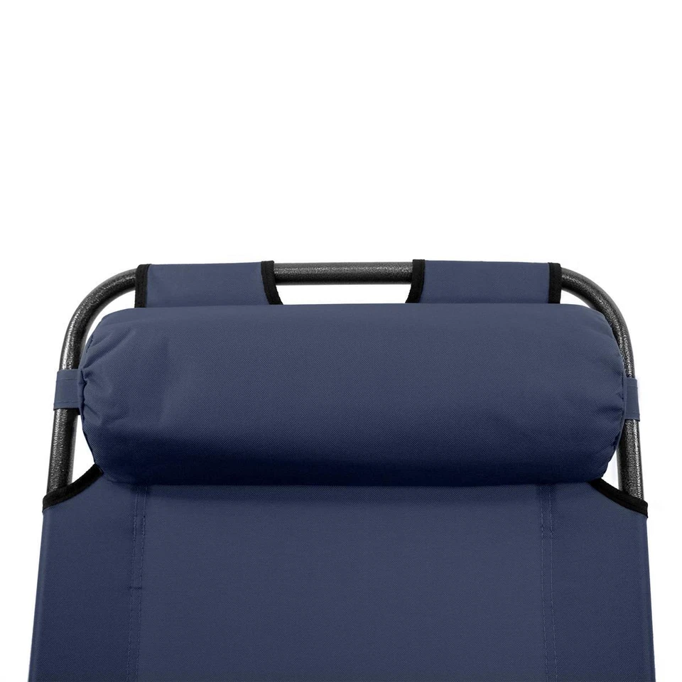 Sonnenliege klappbar Relaxliege Liegestuhl navy Klappliege Gartenstuhl Stahl - Bild 4 von 4