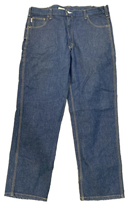 Men's 40x32 CARHARTT  Relaxed Fit Denim Blue Jeans Carpenter Pants Vtg