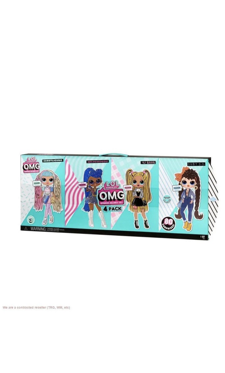LOL Surprise! OMG 4 Pack Fashion Doll Set with 80 Surprises