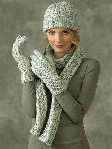 Knitting Pattern Ladies Hat Scarf and 