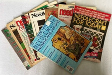 LOT OF 9 VINTAGE NEEDLEWORK/NEEDLE CRAFT MAGAZINES FROM 1972-1994 PATTERNS