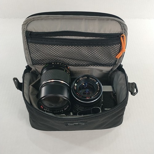Mamiya Sekor Auto CS 1000 MX 35mm Sears Camera + 50mm , 135mm Lens & Camera Bag - Picture 5 of 17