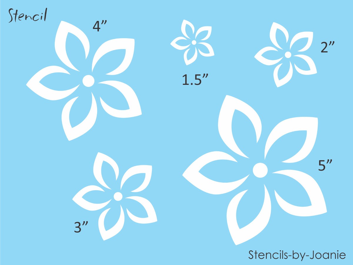 Plumeria Wall Stencil