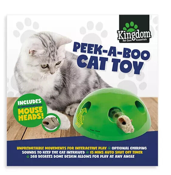 Automatic Cat Toy Peek-A-Boo Cat Toy with interchangeable mouse