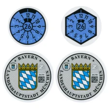 Munich Germany License Plate Complete Sticker Set - BMW