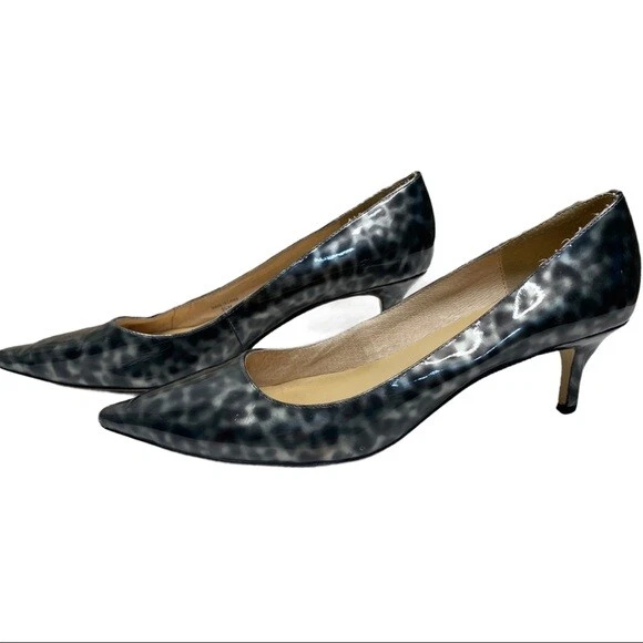 Tacones Kate Spade Tortuga Charol, Estampado Animal Metálico, Talla 9.5 Foto 3 de 4