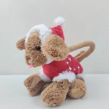 Toby Enterprises Tan Puppy Purse Bag Plush Red & White Winter Hoodie Zipper