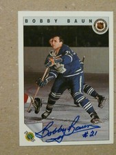 Bobby Baun Toronto Maple Leafs signed Card #4