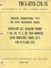 TM5-6115-276-15 Generator set skid mounted Model EG-2 KECO Technical Manual Book