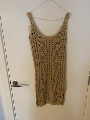 Gold knitted Mini Beach dress,Italy, Size 8-6 | eBay UK Gold knitted Mini Beach dress,Italy, Size 8-6 | eBay UK