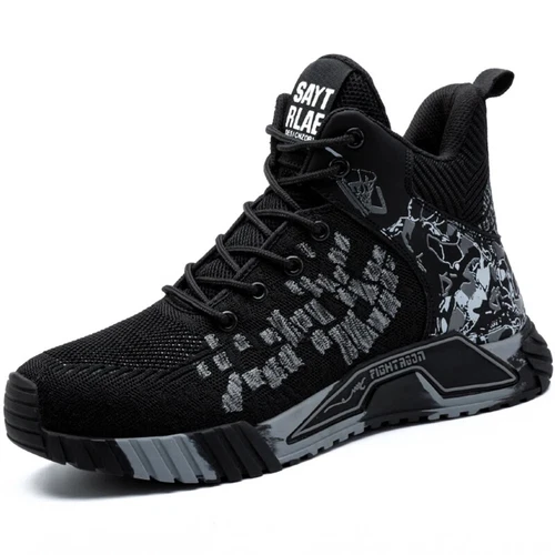 Stahlkappe Arbeit Sicherheitsstiefel Herren Outdoor Schuhe Pannensicher High Top Sneaker - Bild 12 von 32