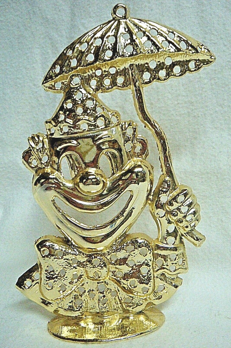 VINTAGE Goldtone CLOWN Pierced EARRING TREE by TORINO VINTAGE Goldtone CLOWN Pierced EARRING TREE by TORINO