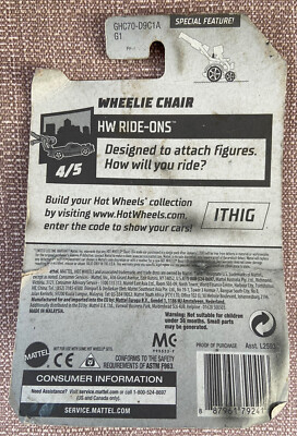 Hot Wheels 2020 Wheelie Chair RARE Black/Pink - Aaron Wheelz