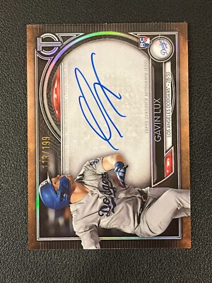 Gavin Lux 2020 Topps Tribute Rookie RC Auto /199 Dodgers Reds TA-GL