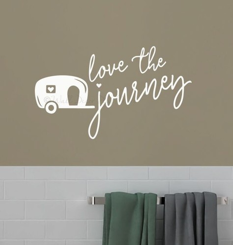 Camper Art Stickers Love The Journey Vintage RV Wall Decor Motorhome Vinyl Decal - Picture 8 of 12