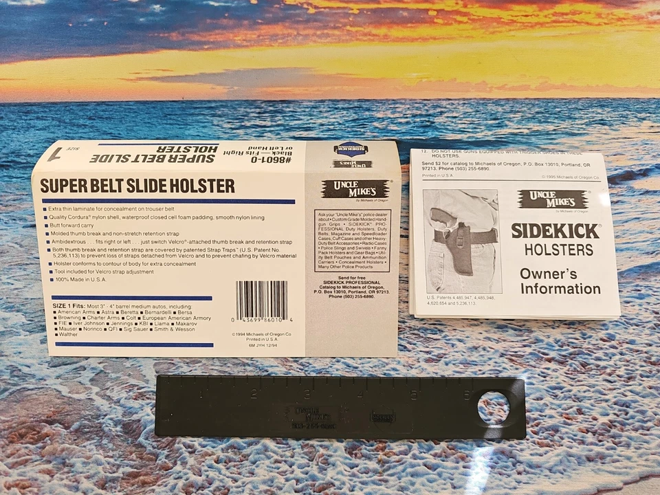 Uncle Mike’s Super Belt Slide 8601-0, 3” to 4” BBL, Ambidextrous Pancake Holster - Image 4 of 4