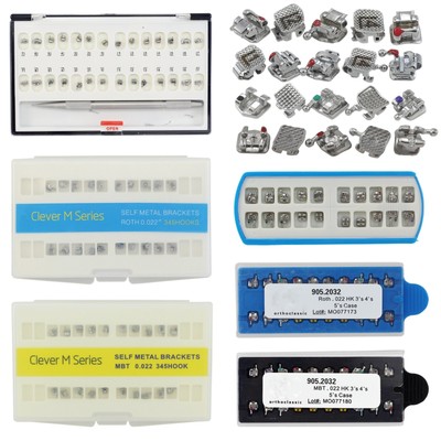 Dental Orthodontic Brackets Braces Self Ligating Metal Roth MBT 022 Ormco DAMON