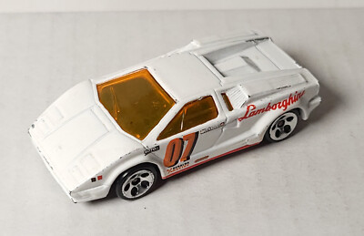 Hot Wheels loose Lamborghini 25th Anniversary Countach #07 white