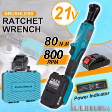 66Ft-lbs Brushless Cordless Electric Ratchet Wrench 3/8" For Makita 21 Battery