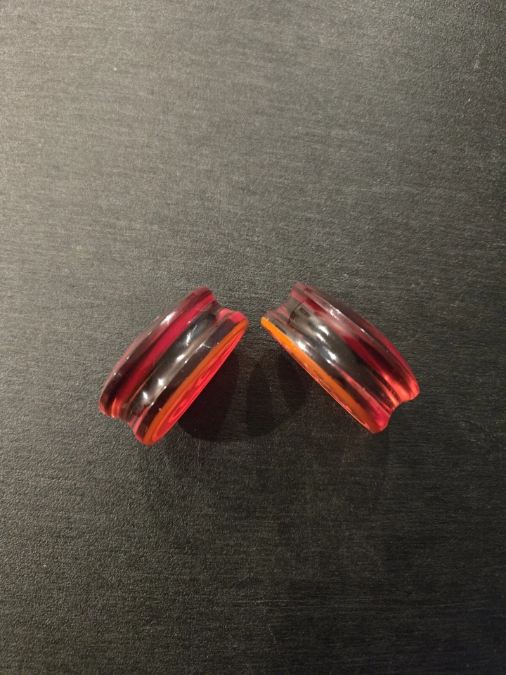 大猩猩玻璃藏式火焰玻璃双喇叭塞1和1/4英寸(32毫米) — 第 2/2 张图片