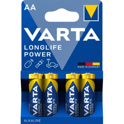 4x Batterien Mignon AA LR6 MN1500 VARTA LONGLIFE Power 4906 (vormals HighEnergy)