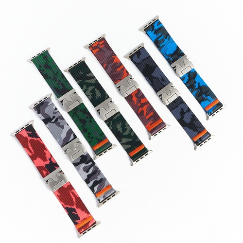 For Apple Watch Ultra 2 Series 10 9 8 7 6 5 4 SE Camouflage Nylon Strap Band NEW - Picture 9 of 18
