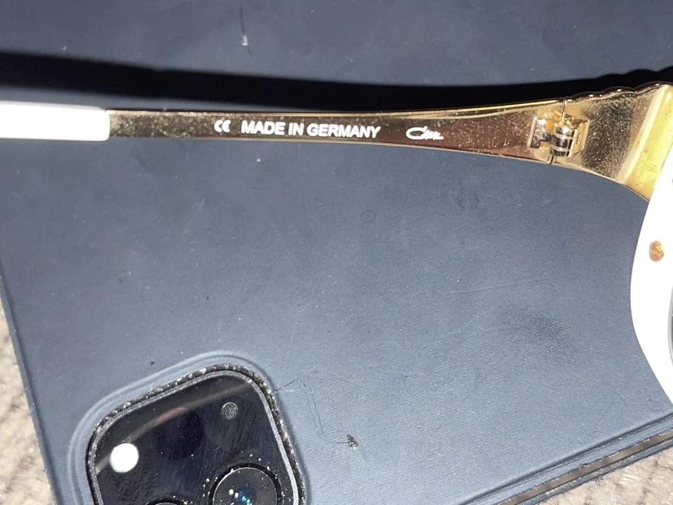 cazal sunglasses women white and gold made from REAL gold  - Image 2 of 4