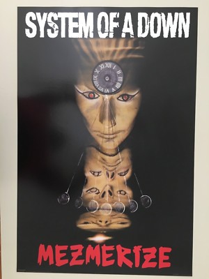 SYSTEM OF A DOWN,MEZMERIZE,MUSIC BAND,RARE AUTHENTIC 2005 POSTER