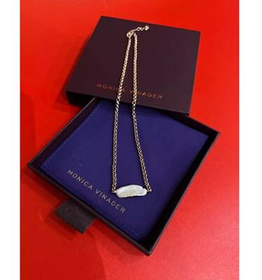 Monica Vinader Nura Biwa Rose Gold Vermeil Pearl Necklace