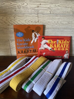 The Kids' Karate Workbook And Book Home Training Kids Karate Belts Bundle R1
