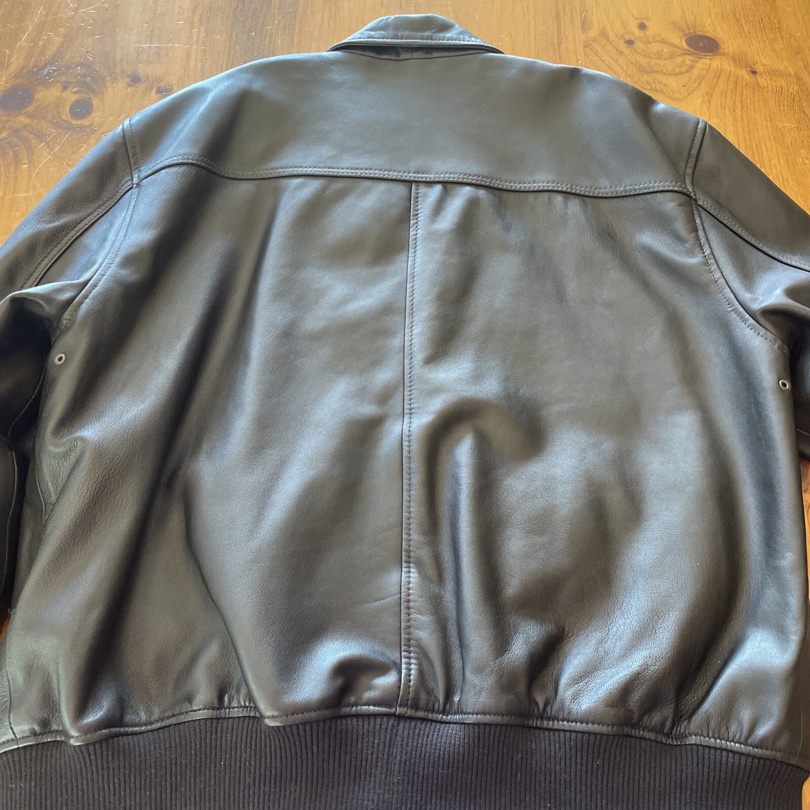 Cockpit USA Blue Eagle Dark Brown Leather Bomber … - image 12