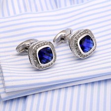 1 Pair French Style Shirt Cufflinks Crystal cufflinks for Wedding Suit Buttons